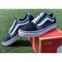 Кеды Vans Old Skool сине-голубые с белым