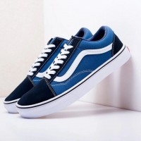 Кеды Vans Old Skool сине-голубые с белым