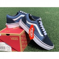 Кеды Vans Old Skool сине-голубые с белым