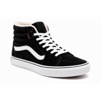 Зимние кеды на меху Vans SK-8 Black White (37, 38, 43)