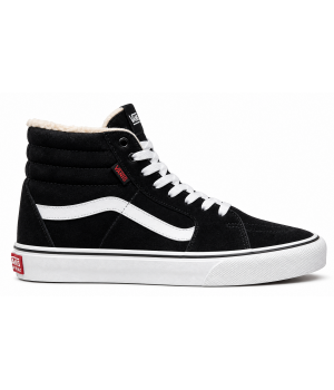 Зимние кеды на меху Vans SK-8 Black White (37, 38, 43)