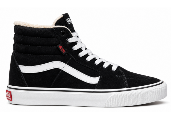 Зимние кеды на меху Vans SK-8 Black White (37, 38, 43)