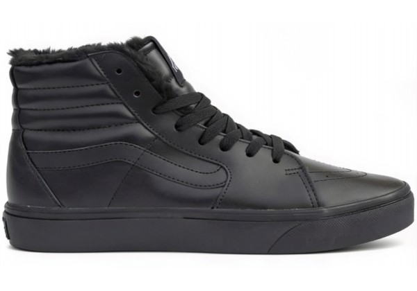 Зимние кеды Vans Old School черные (Распродажа: 36й и 37й размеры)