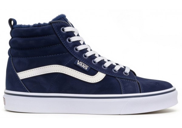 Кеды Vans Filmore Hi Vansguard Blue White Suede зимние