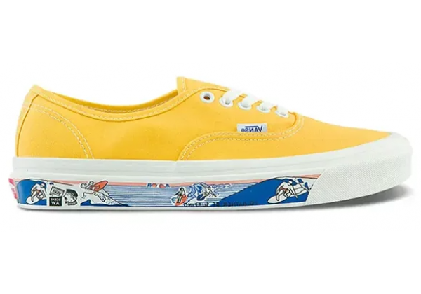 Vans Authentic Yellow Blue Print