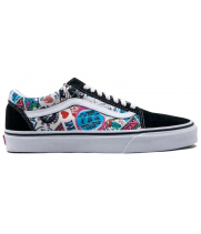 Кеды Vans Old Skool Black Blue Print