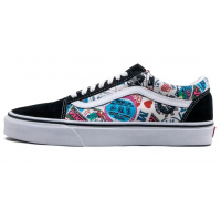 Кеды Vans Old Skool Black Blue Print