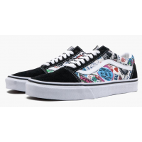 Кеды Vans Old Skool Black Blue Print