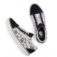 Кеды Vans Old Skool Print Black White