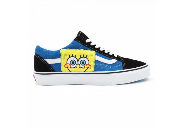 Кеды Vans Old Skool Spongebob с принтом синие