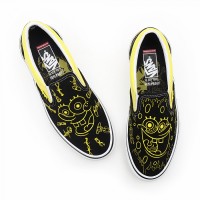 Слипоны Vans Slip-On Spongebob черные с желтым