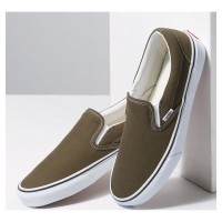 Слипоны Vans Classic Slip-On Beech True White зеленые