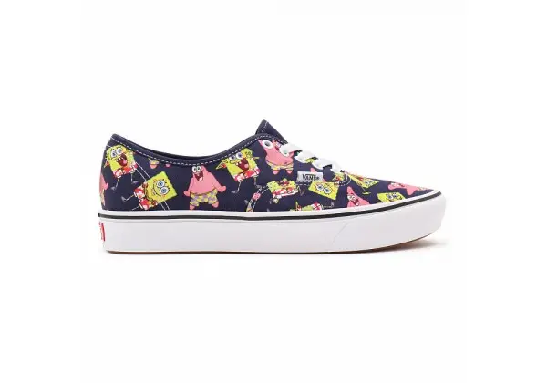 Кеды Vans Comfycush Authentic Spongebob с принтом фиолетовые