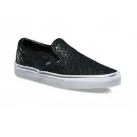 Кожаные слипоны Vans CLASSIC SLIP-ON черные с белым