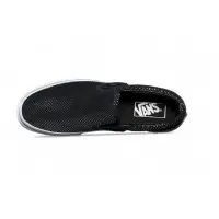 Кожаные слипоны Vans CLASSIC SLIP-ON черные с белым