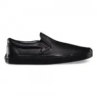 Кожаные слипоны Vans Classic Slip-On монохромные черные