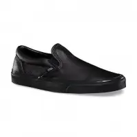 Кожаные слипоны Vans Classic Slip-On монохромные черные